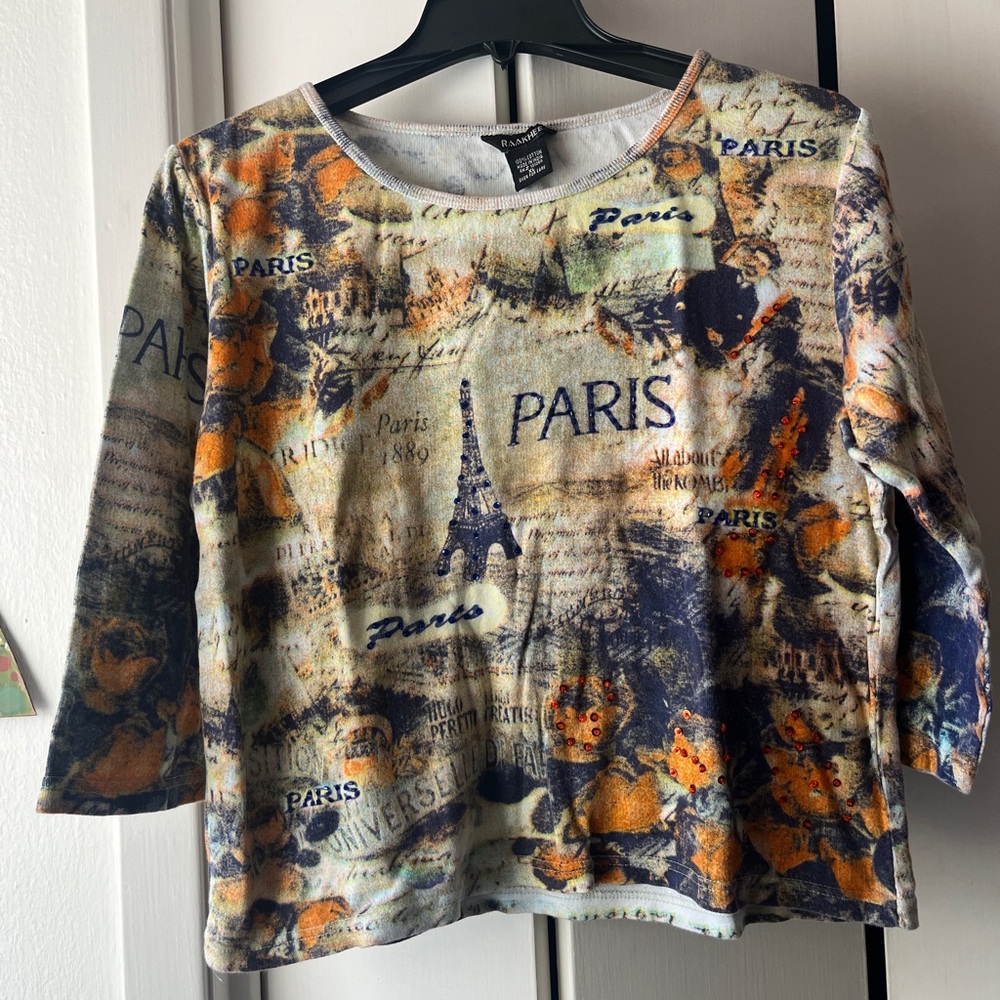 Raakhee. XL 3/4 Sleeve Paris Top